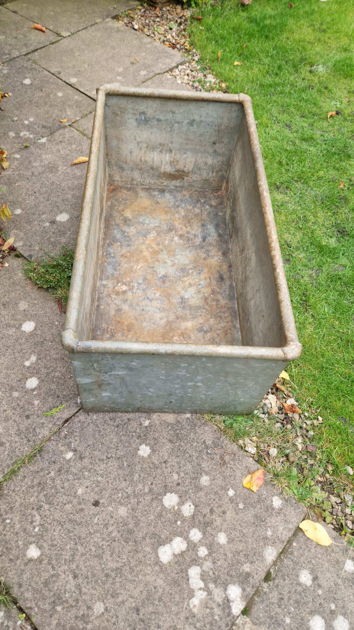 Vintage Galvanised Trough Planter / Herb Garden /Raised Bed Pond /Plant Pot