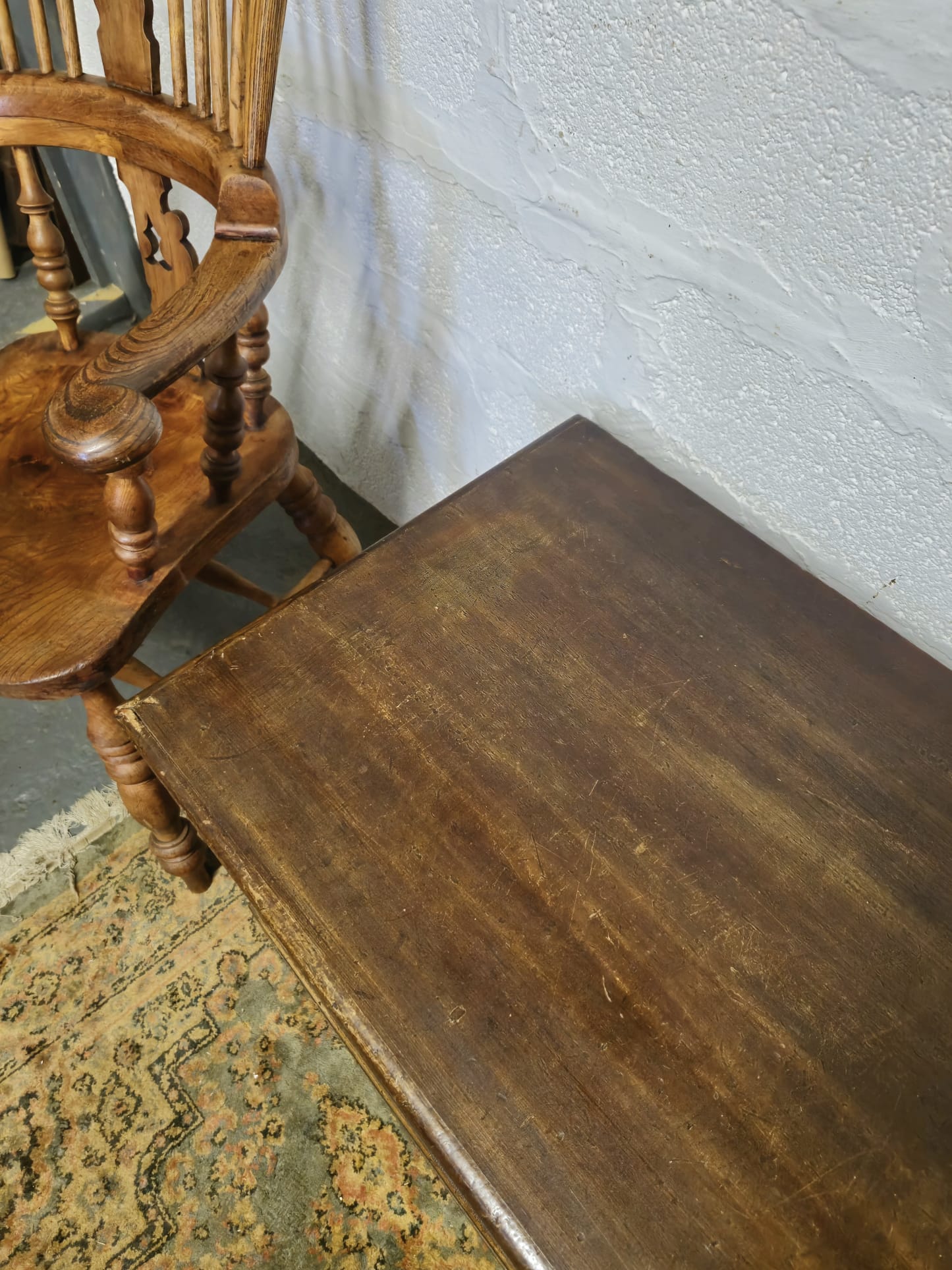 Antique Pine Blanket Box With Original Scumbling Wooden Storage Trunk Scumble