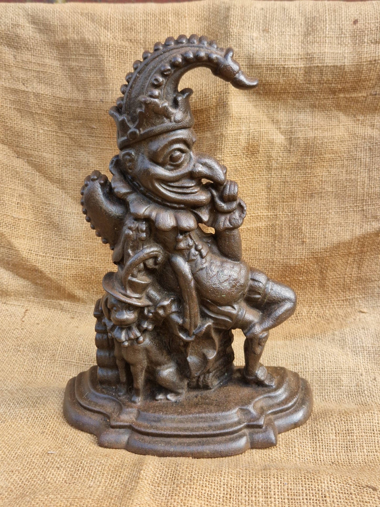 Victorian Cast Iron Punch Doorstop - The Malthouse Collective Stroud