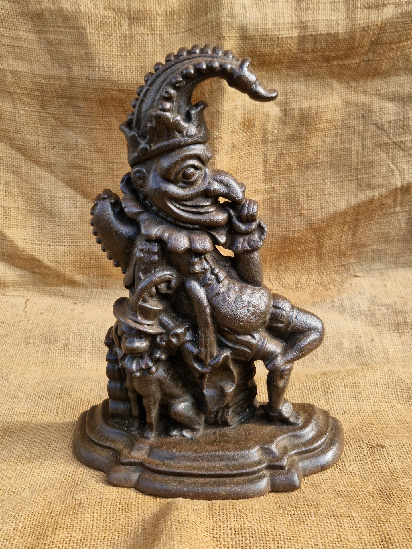 Victorian Cast Iron Punch Doorstop - The Malthouse Collective Stroud