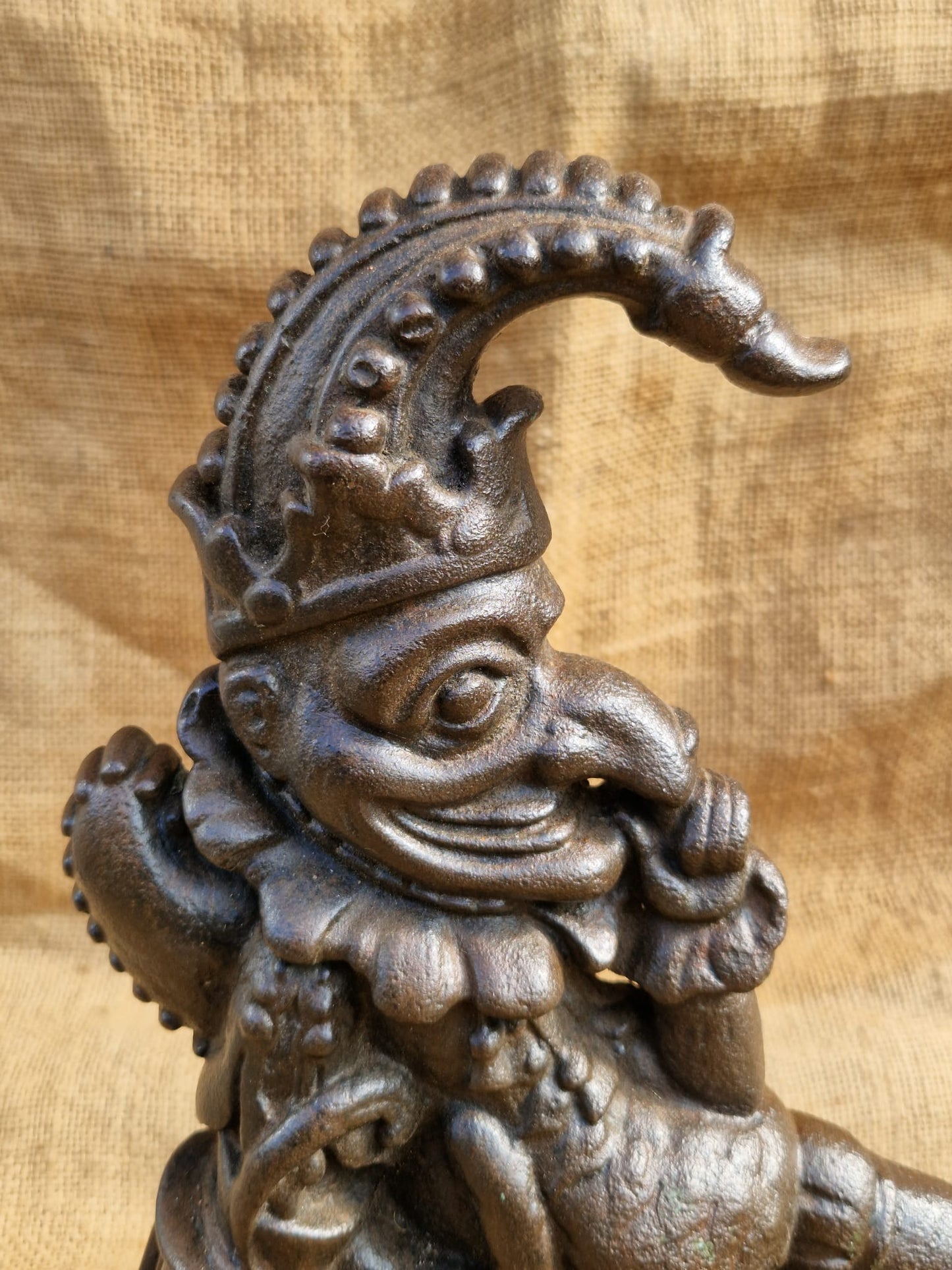 Victorian Cast Iron Punch Doorstop - The Malthouse Collective Stroud