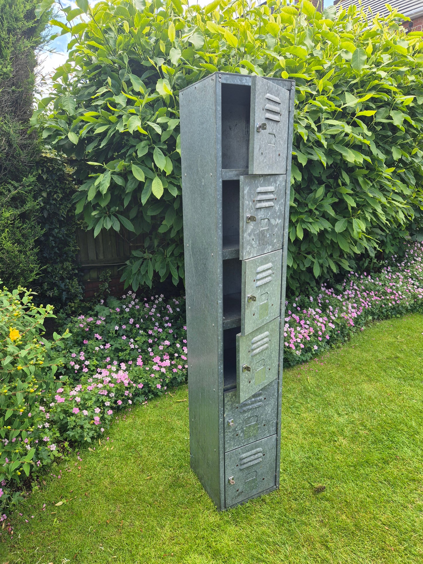 Galvanised lockers - In The Malthouse Collective Antiques Centre Stroud
