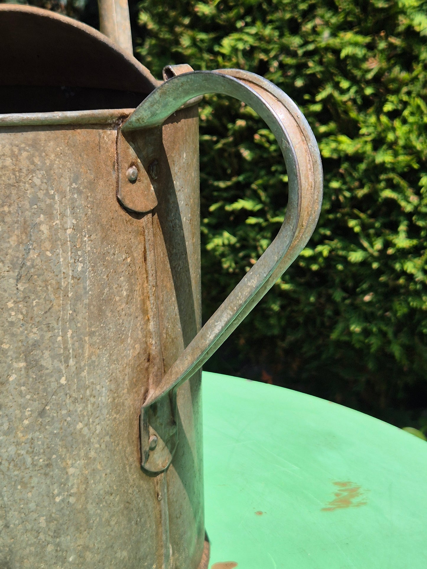 Galvanised Watering Can 2 Gallon Brass Badge