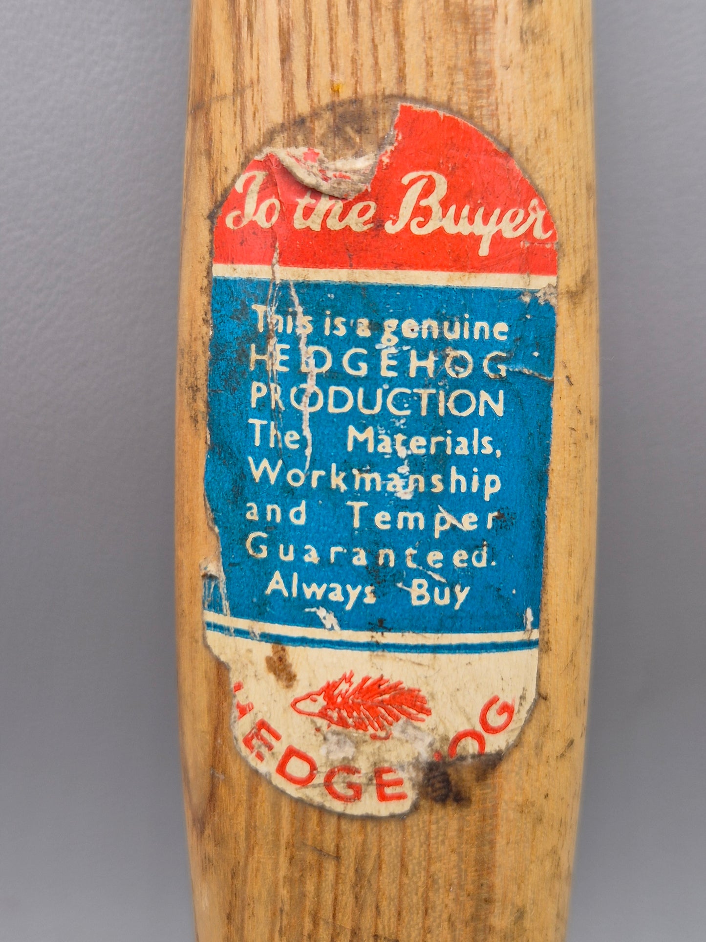 Whitehouse Ball Pein Hammer - 1 1/2 lb - Made In England Original Label Hedgehog