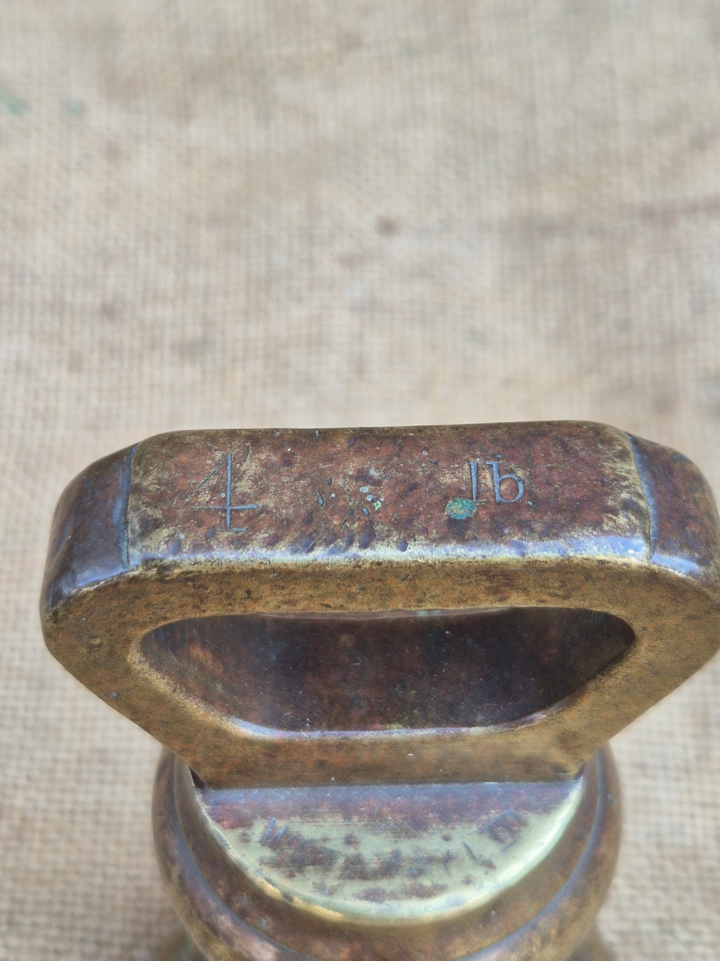 Vintage Avery Brass 4 Lb Bell Weight - Postage included