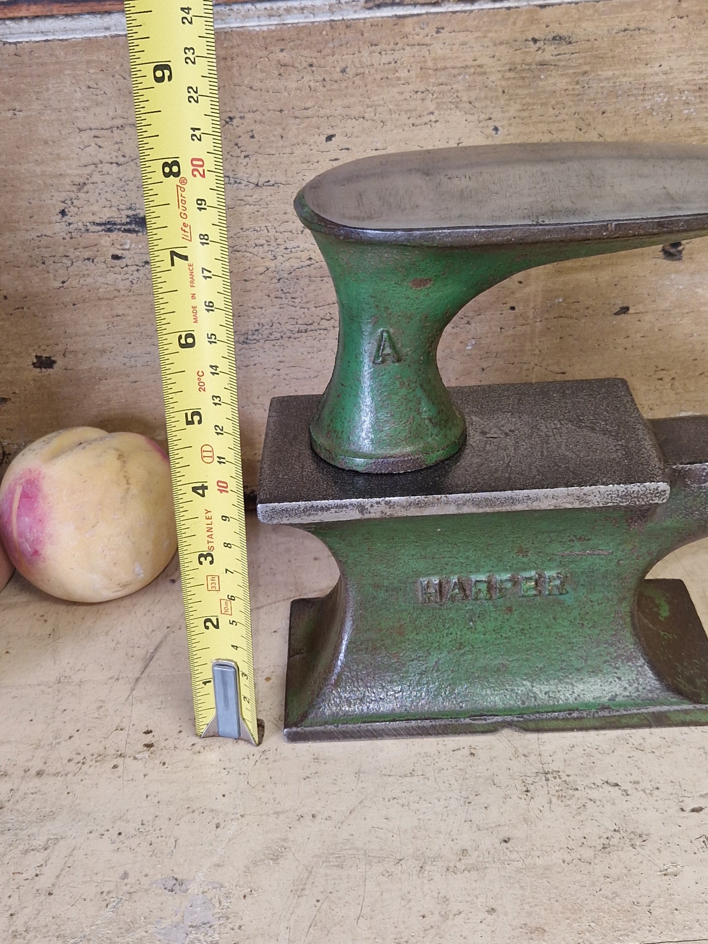 Vintage Harper 4006 Green Cobblers Anvil with 1 x Last