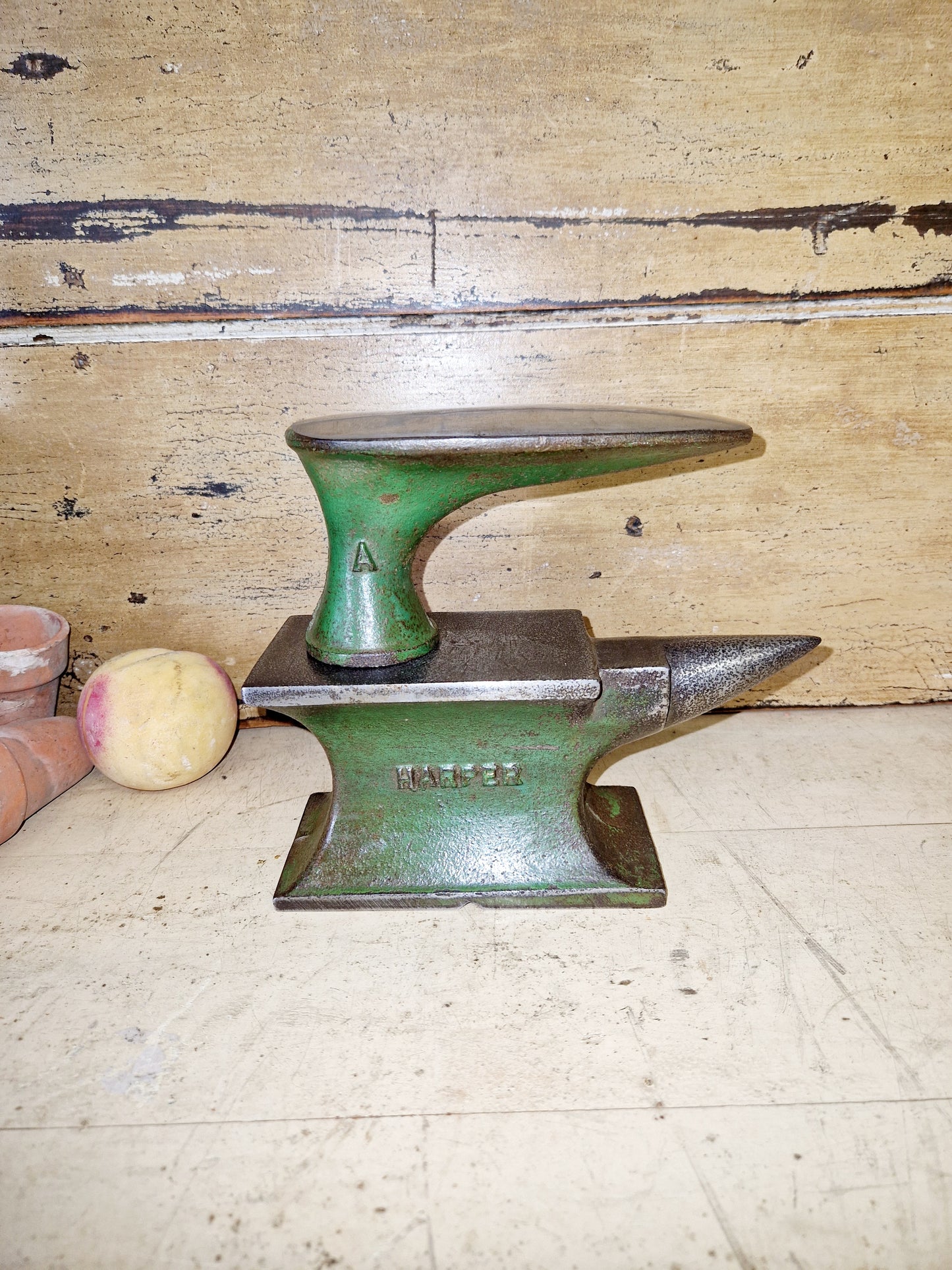 Vintage Harper 4006 Green Cobblers Anvil with 1 x Last