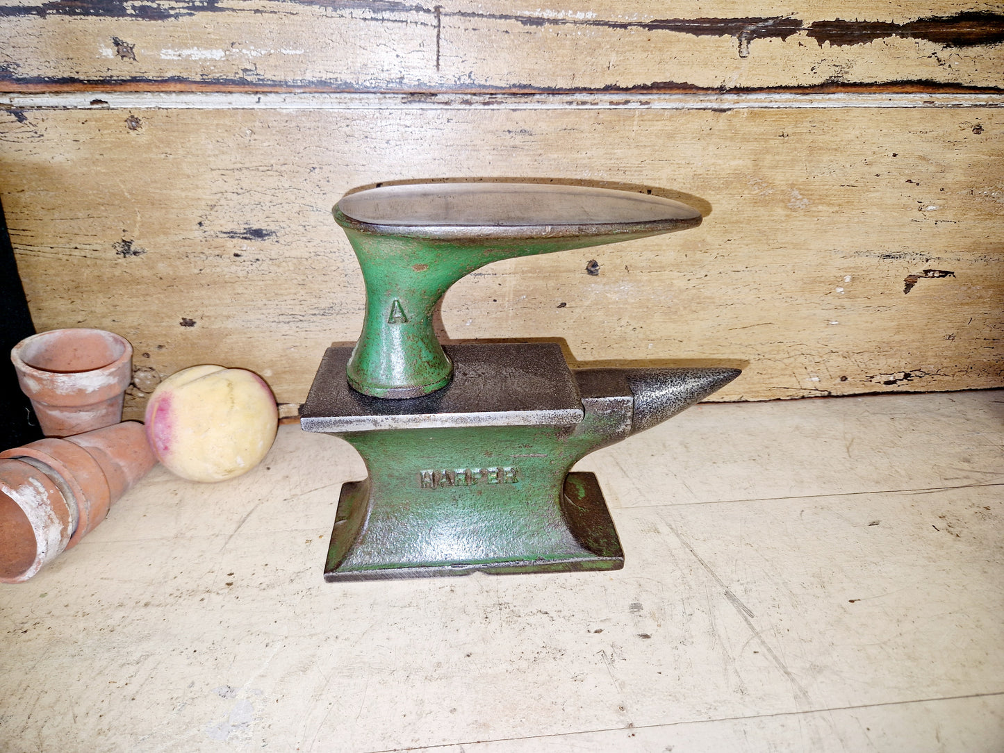 Vintage Harper 4006 Green Cobblers Anvil with 1 x Last